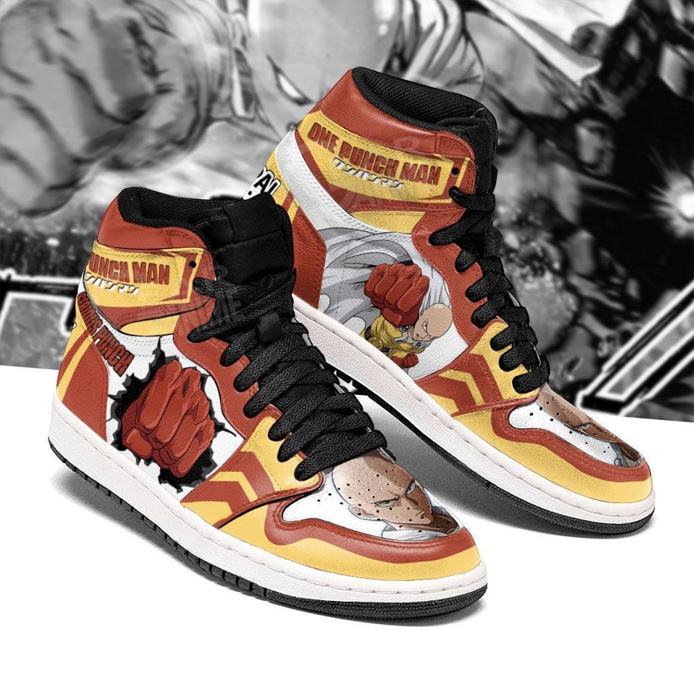One Punch Man Sneakers Saitama Serious Punch Anime Shoes - FavoJewelry