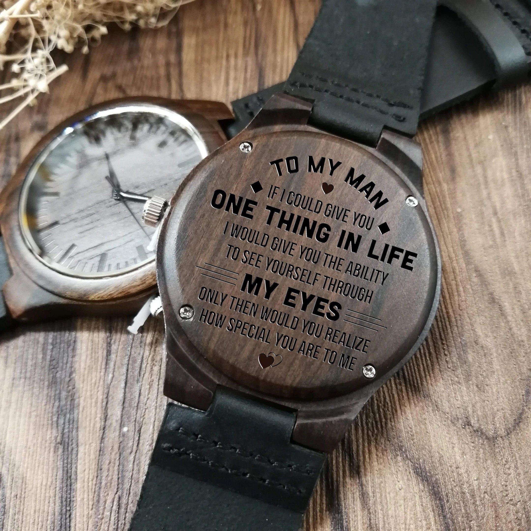 Perfect Gift For Him How Special You Are To Me Engraved Wooden Watch