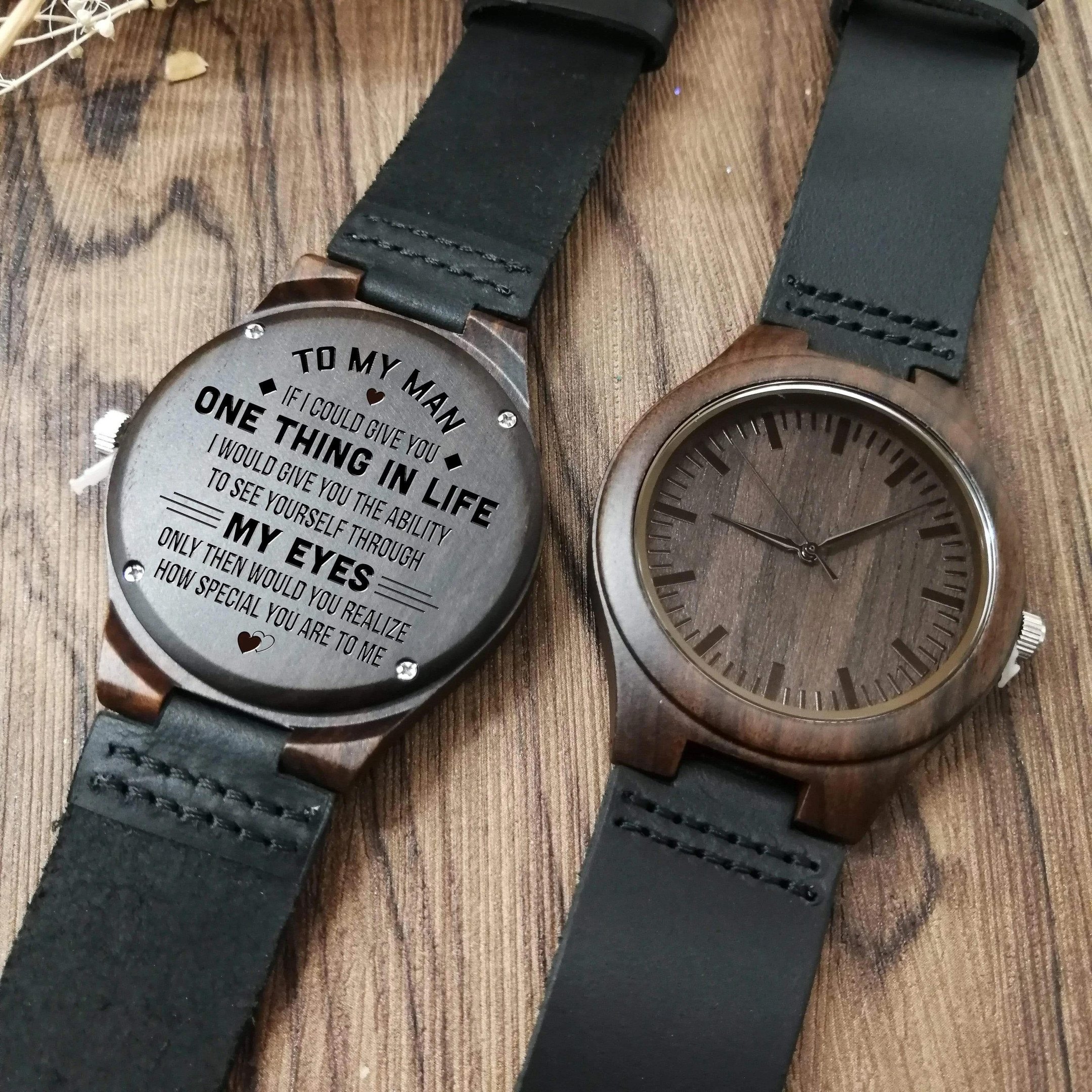 Perfect Gift For Him How Special You Are To Me Engraved Wooden Watch