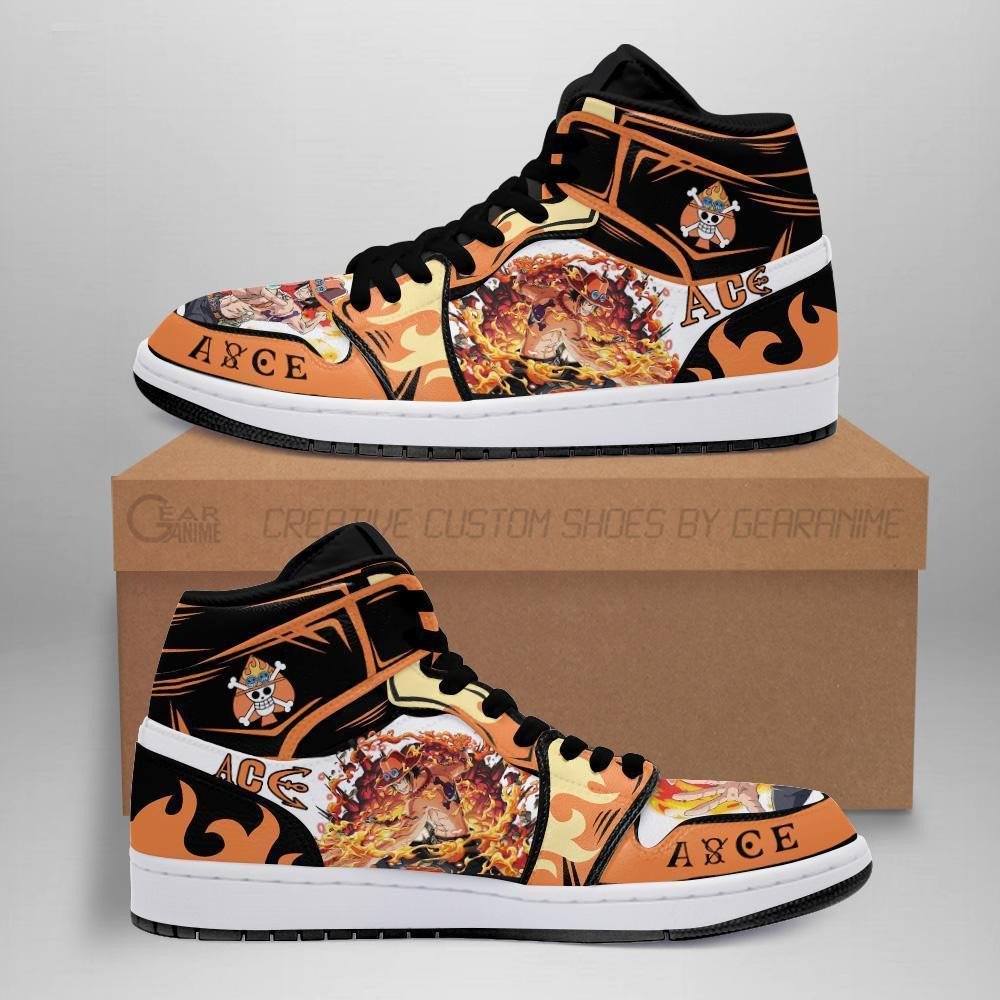 Portgas D. Ace Sneakers Custom Anime One Piece Shoes