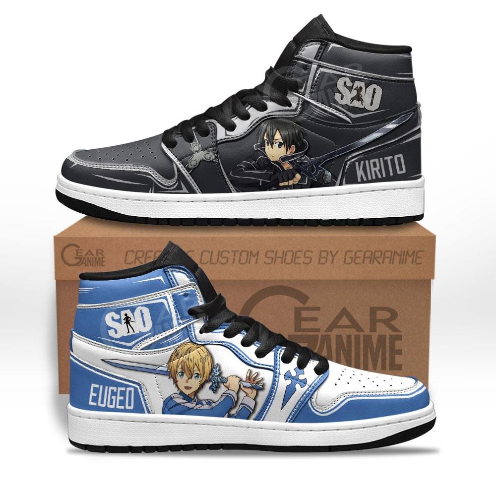 SAO Kirito and Eugeo Sneakers Custom Anime Sword Art Online Shoes