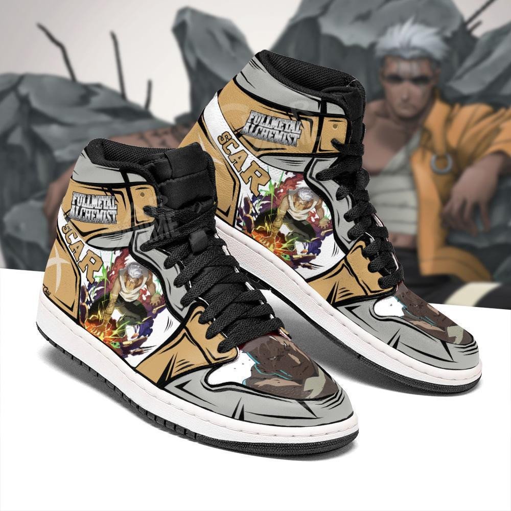 Scar Fullmetal Alchemist Sneakers Anime Custom Shoes Fan Gift - FavoJewelry