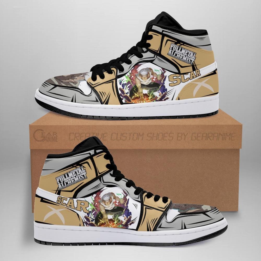 Scar Fullmetal Alchemist Sneakers Anime Custom Shoes Fan Gift