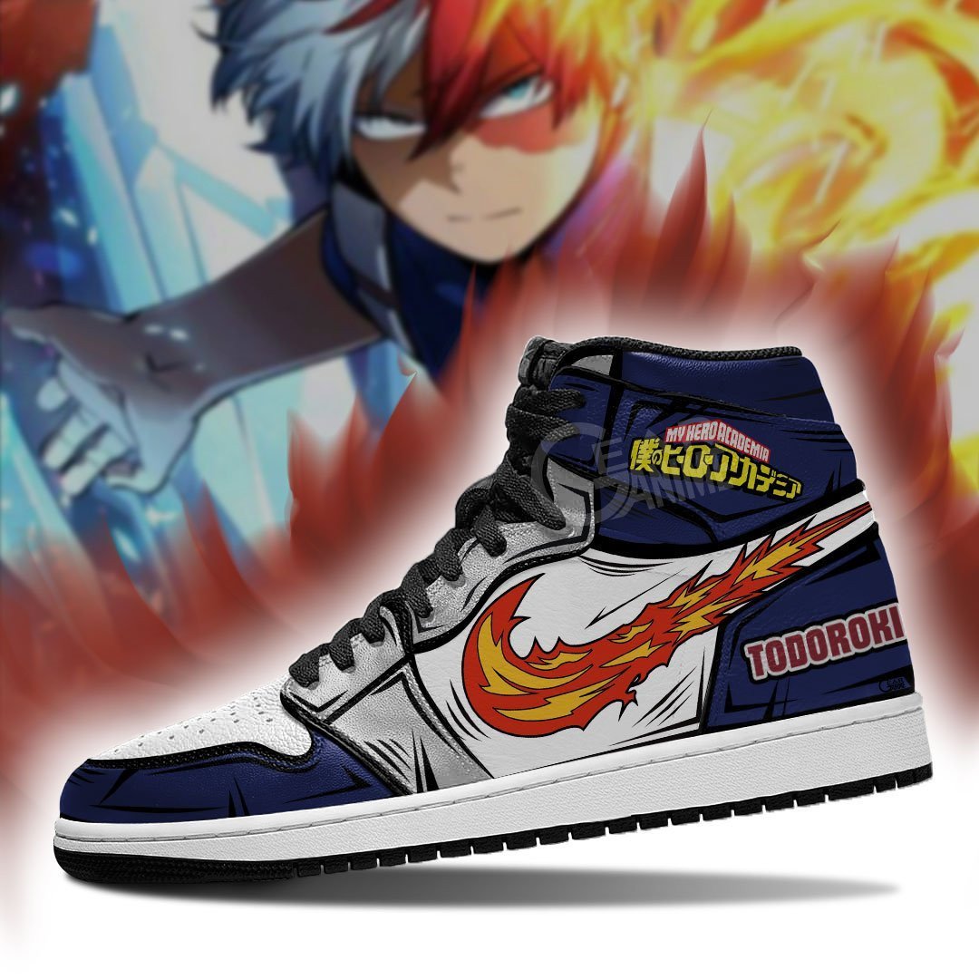Shoto Todoroki Sneakers Ice And Fire My Hero Academia Anime Shoes ...