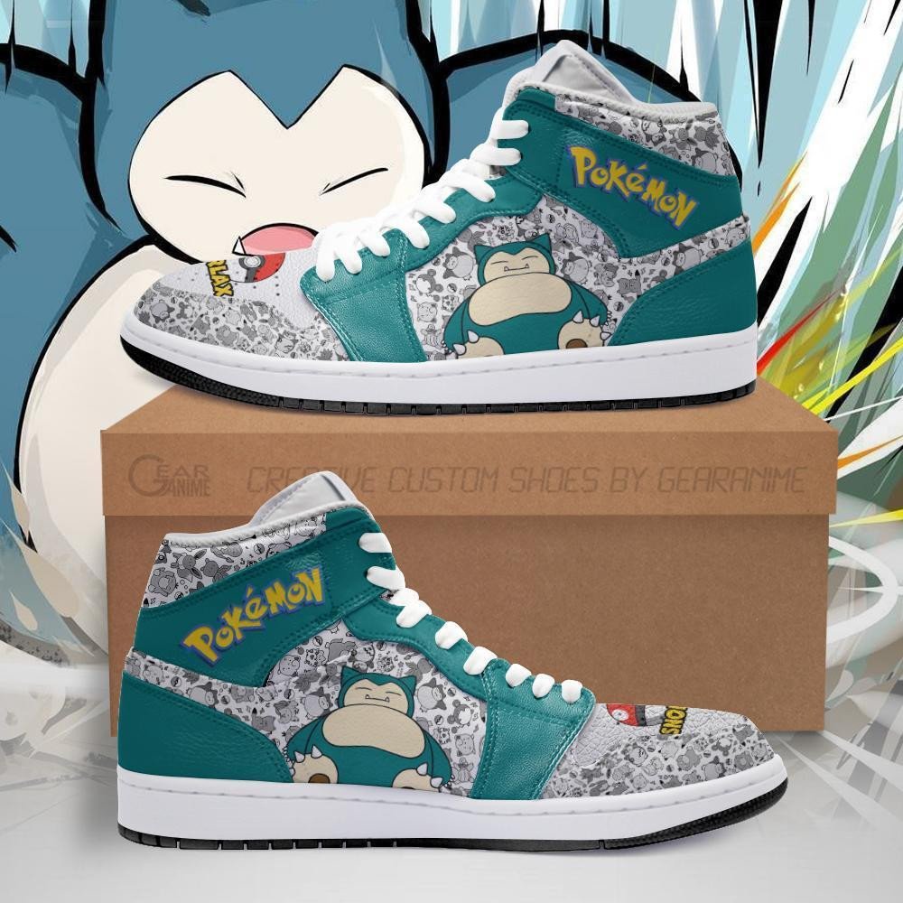 Snorlax Sneakers Custom Anime Pokemon Shoes