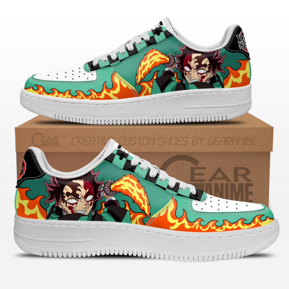 Tanjiro Bloody Rage Air Sneakers Custom Demon Slayer Anime Shoes