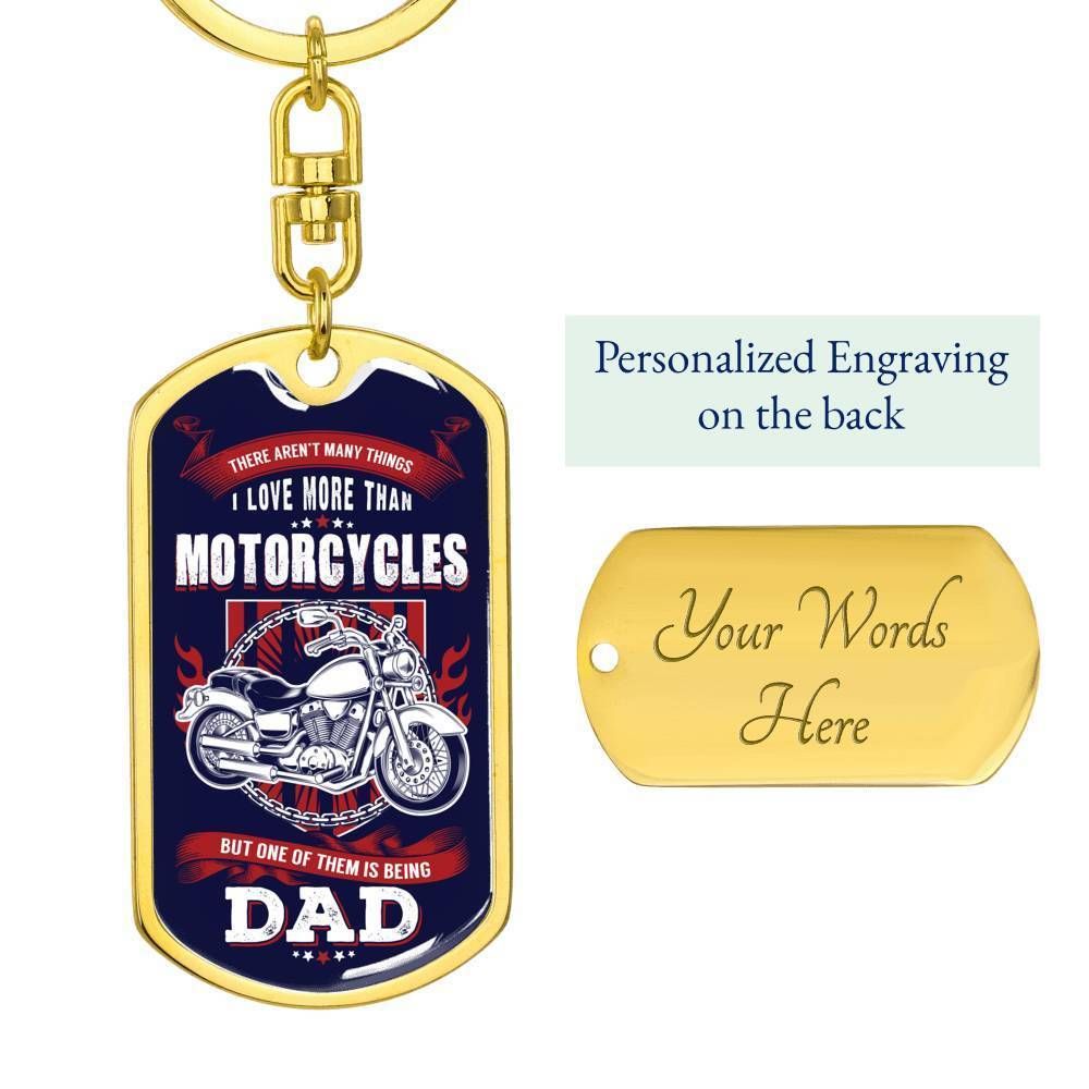 There Aren't Many Things Gift For Dad Who Loves Motorcycles Dog Tag Pendant Keychain