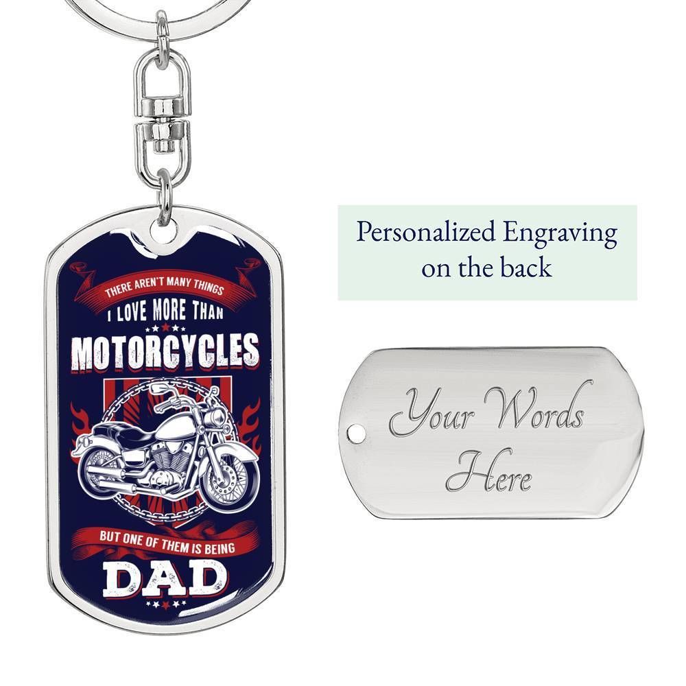 There Aren't Many Things Gift For Dad Who Loves Motorcycles Dog Tag Pendant Keychain