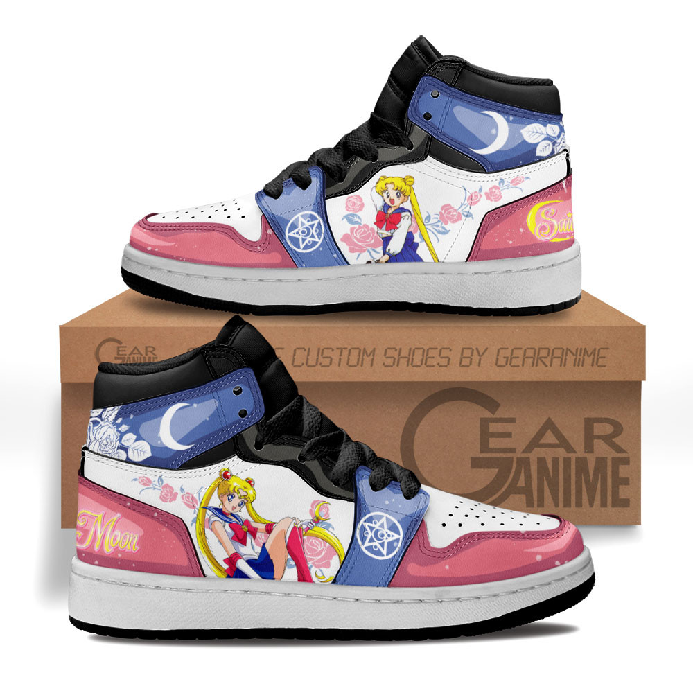 Usagi Tsukino Moon Kids Sneakers Custom Sailor Anime Kids Shoes