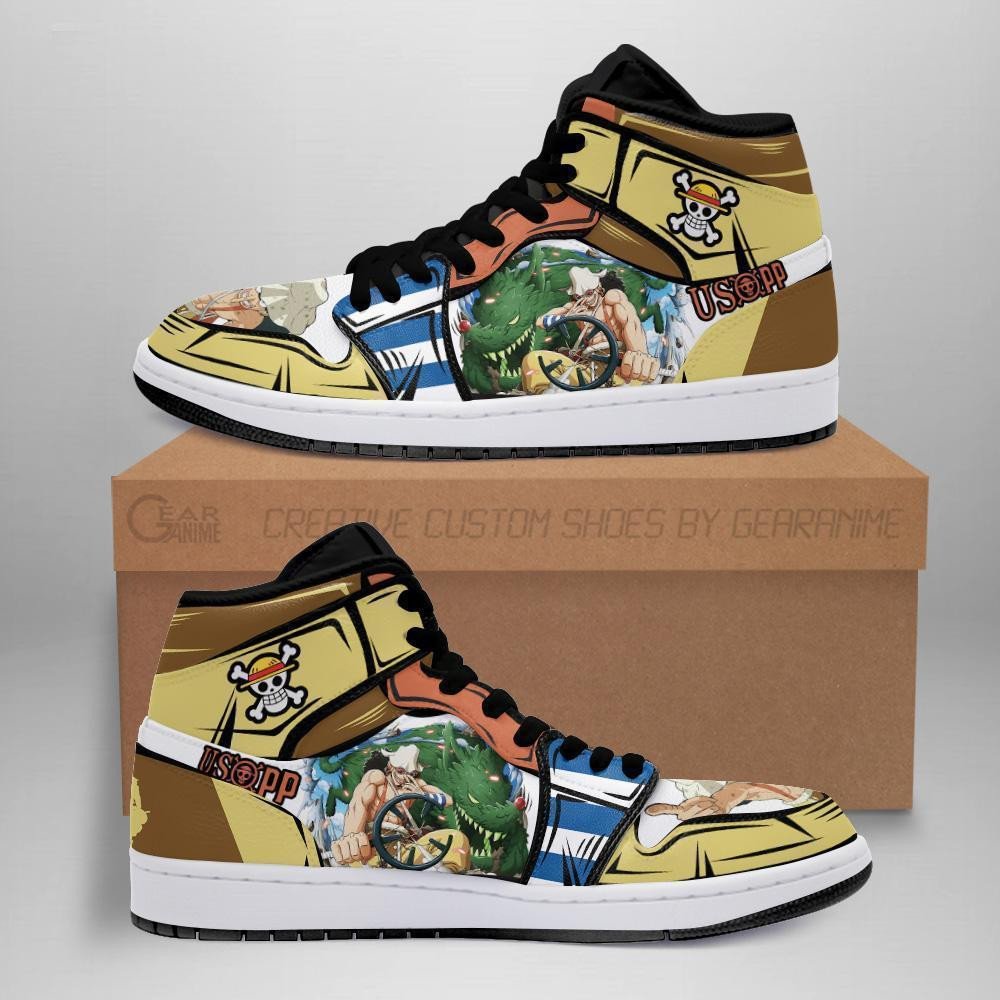 Usopp Sneakers Custom Anime One Piece Shoes Fan Gift Idea