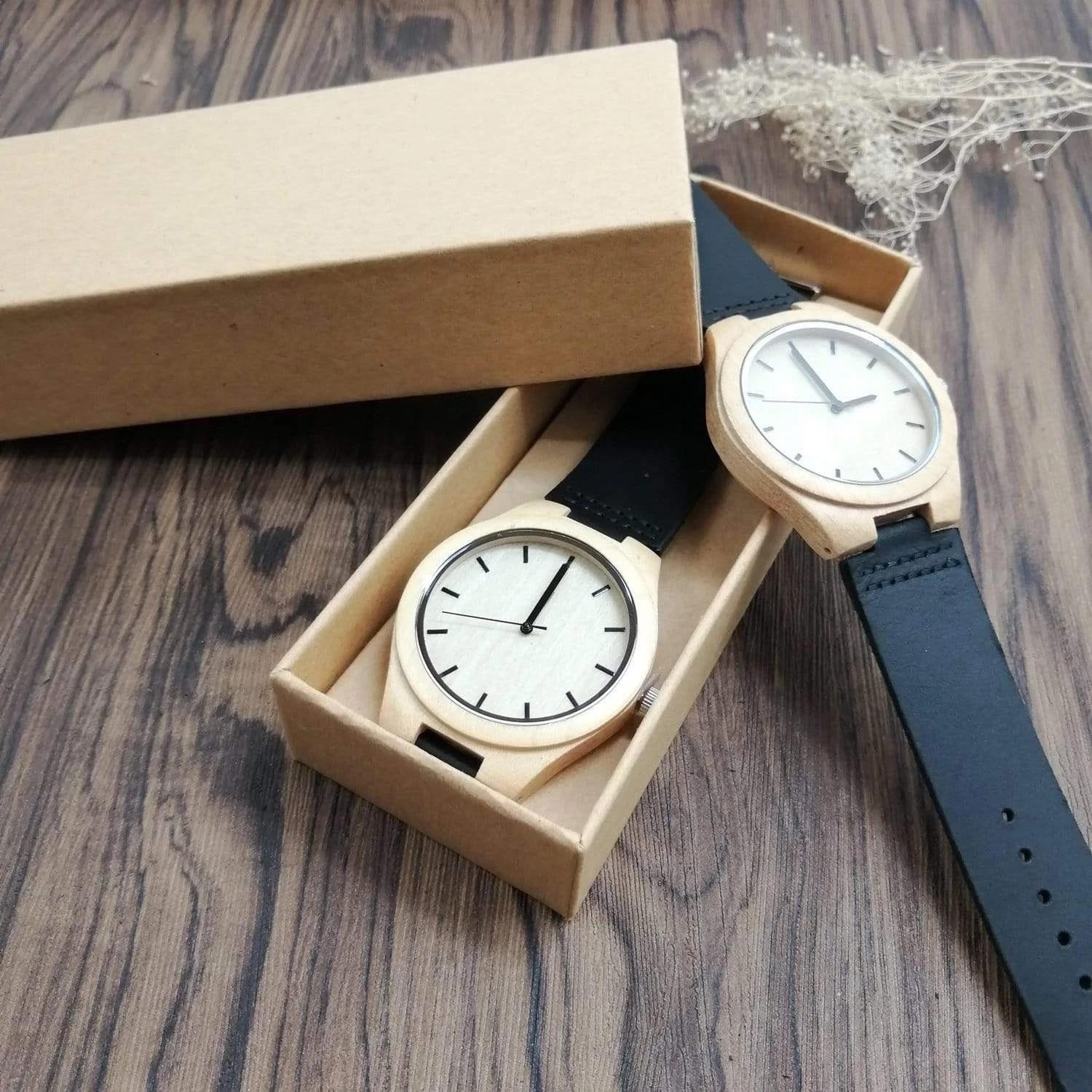 Wonderful Engraved Wooden Watch Gift For Son Beat Of My Heart