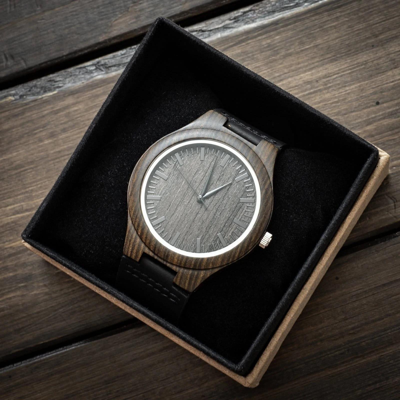 Wonderful Gift For Husband Fiance Love You Longer Impressive Design Engraved Wooden Watch