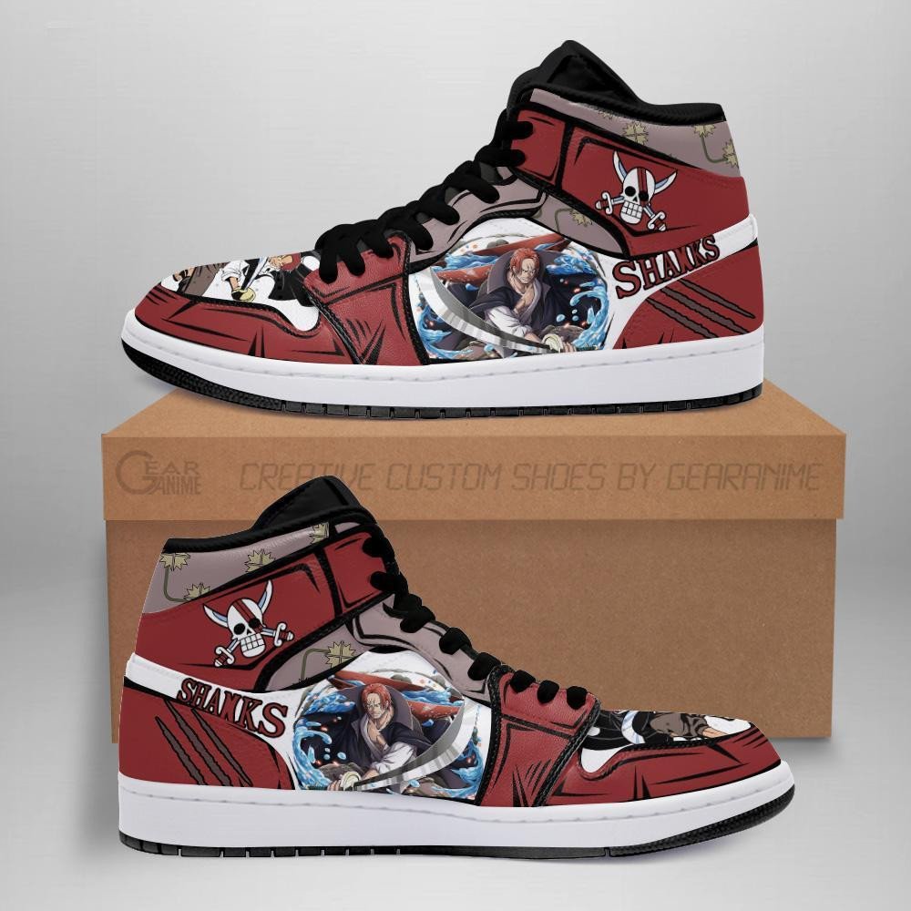 Yonko Red Hair Shank Sneakers Custom Anime One Piece Shoes