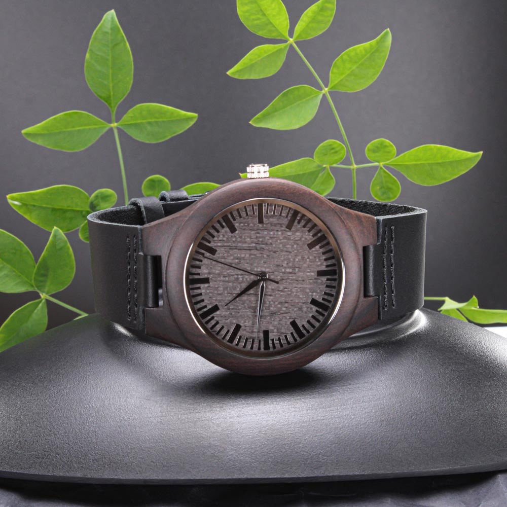 You'll Never Lose Customized Engraved Wooden Watch Gift For Son