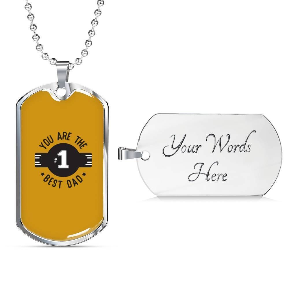 You're The Best Dad Dog Tag Necklace For Dad