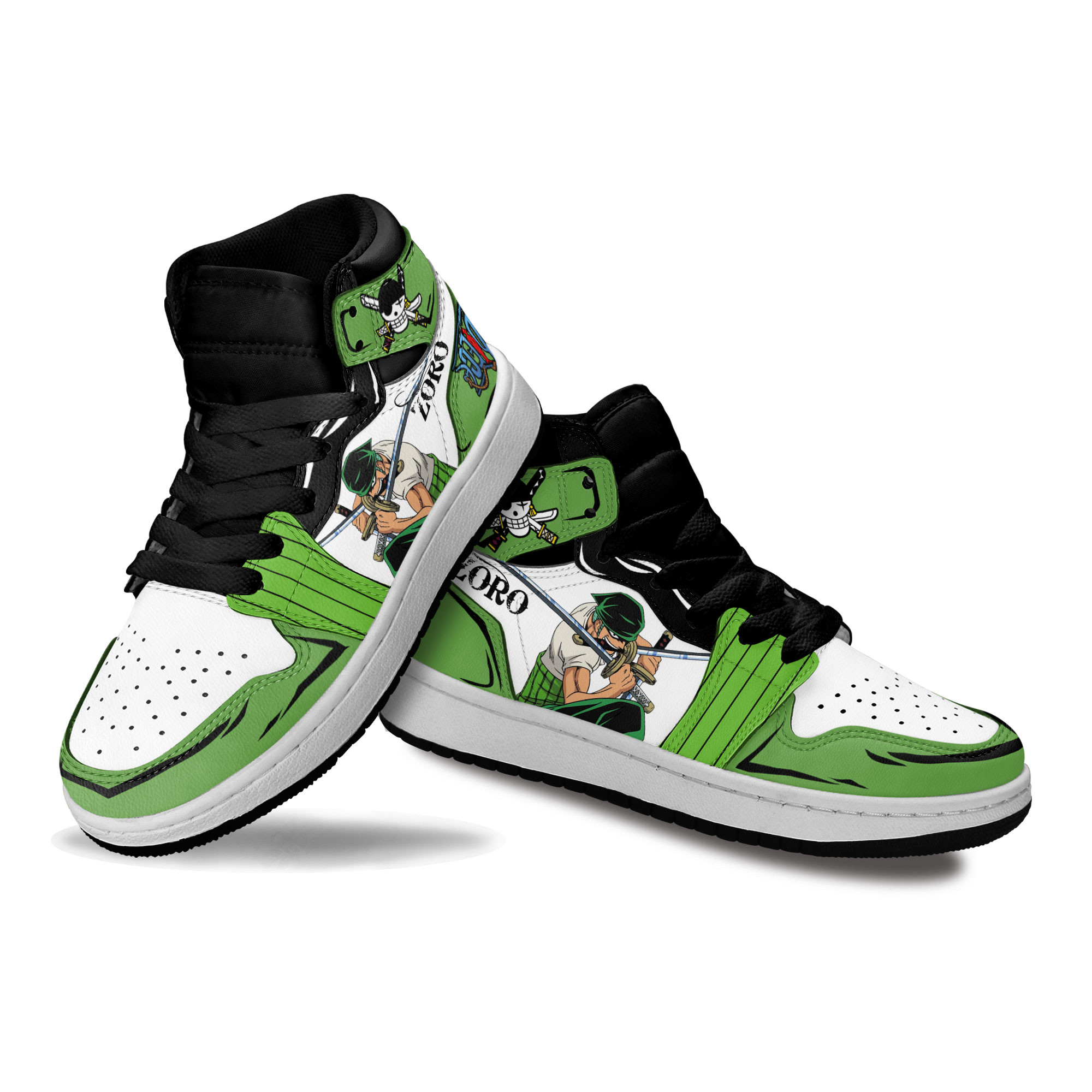 Zoro Roronoa Kids Sneakers Custom Anime One Piece Kids Shoes