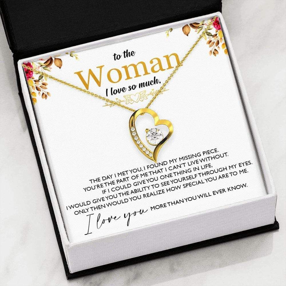 18k Gold Forever Love Necklace I Love You So Much Giving Woman