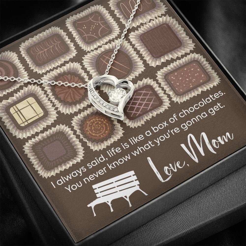 A Box Of Chocolates Forever Love Necklace Gift For Mom Mama