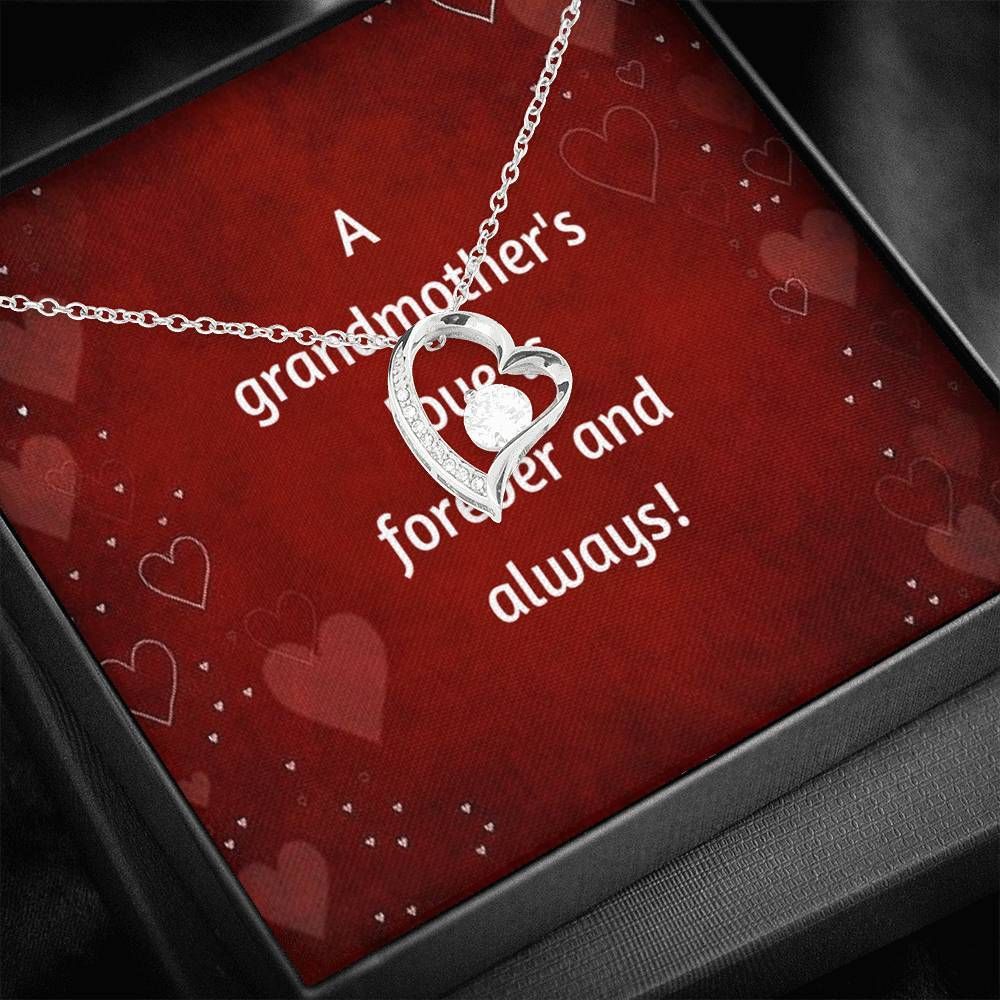 A Grandmother's Love Is Forever And Always Silver Forever Love Necklace