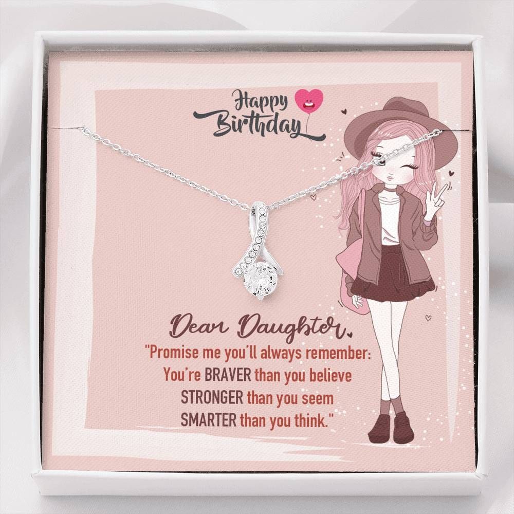 Alluring Beauty Necklace Birthday Gift For Daughter You're Smarter Than You Think