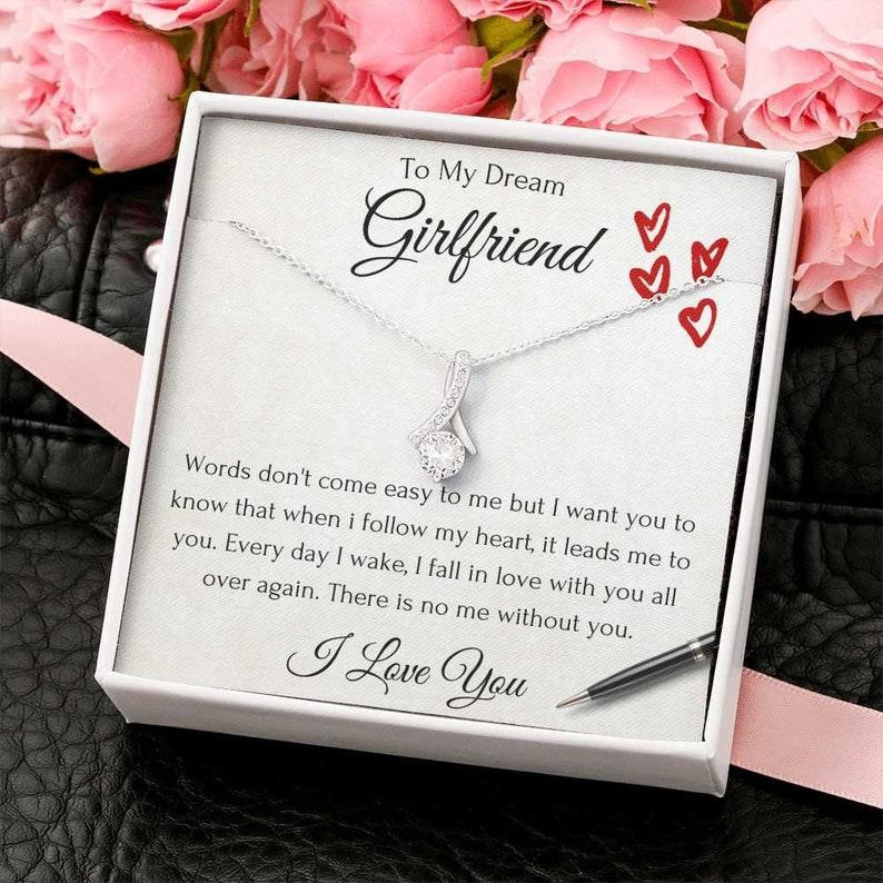 Alluring Beauty Necklace Gift For Girlfriend There Is No Me Without You