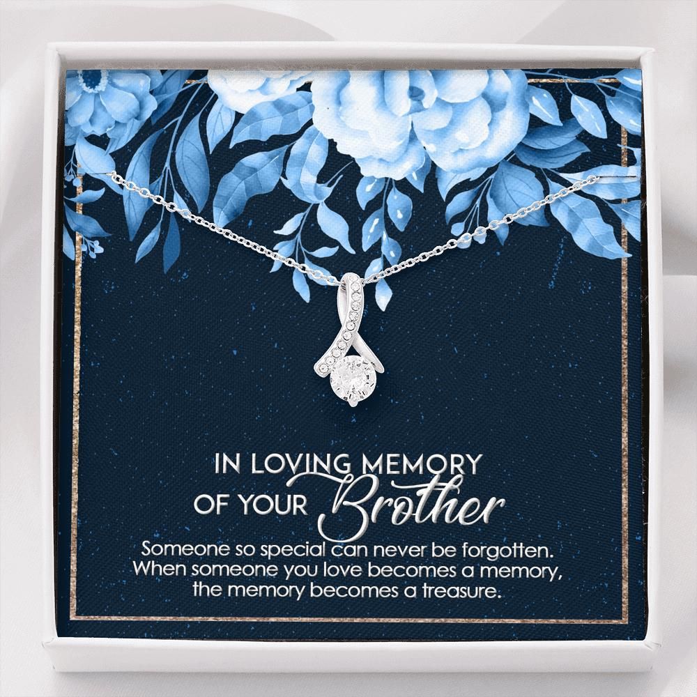 Alluring Beauty Necklace  Gift Loss Of Brother The Memory Becomes A Treasure