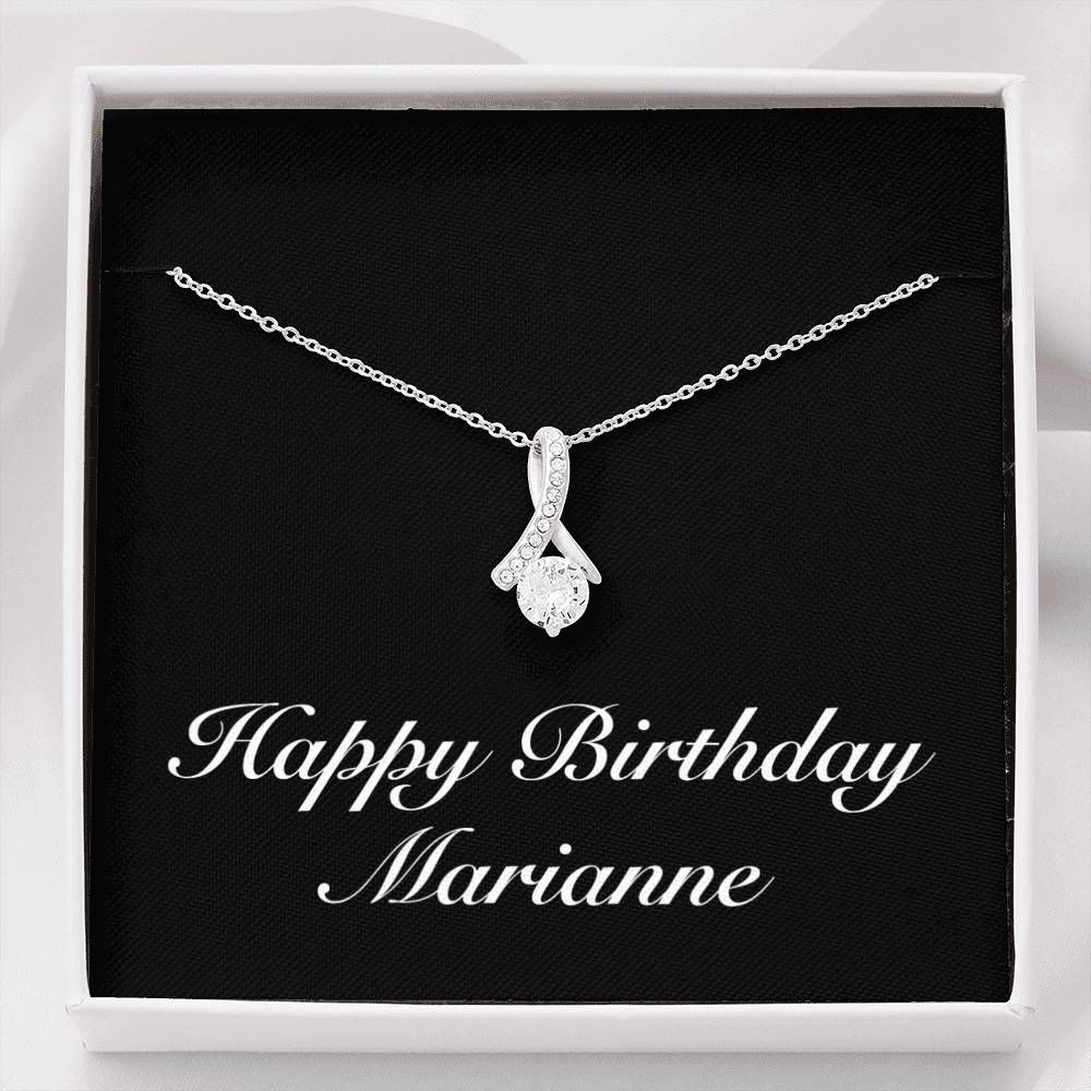 Alluring Beauty Necklace Personalized Birthday Gift For Person Named Marianne