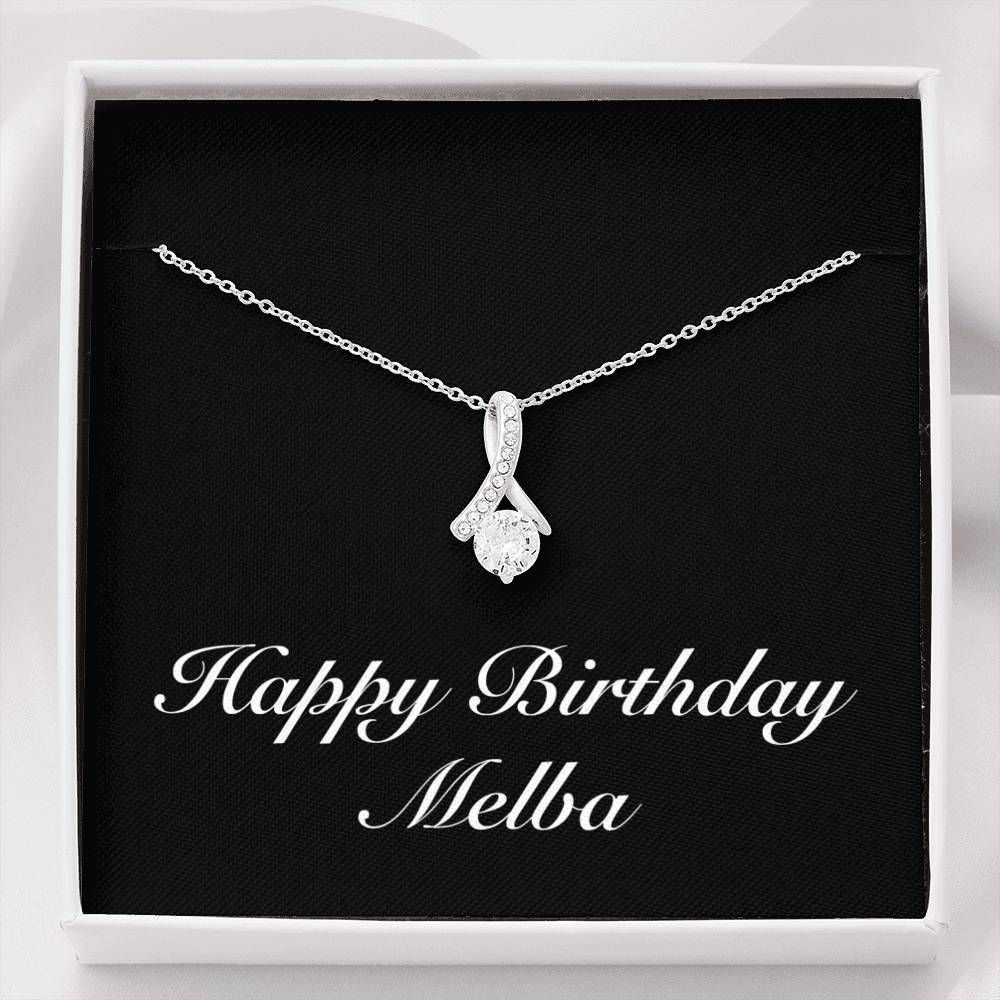 Alluring Beauty Necklace Personalized Birthday Gift For Person Named Melba