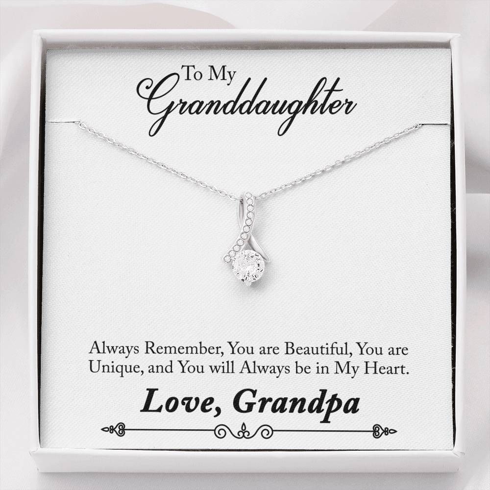 Always Be In My Heart Alluring Beauty Necklace For Granddaughter