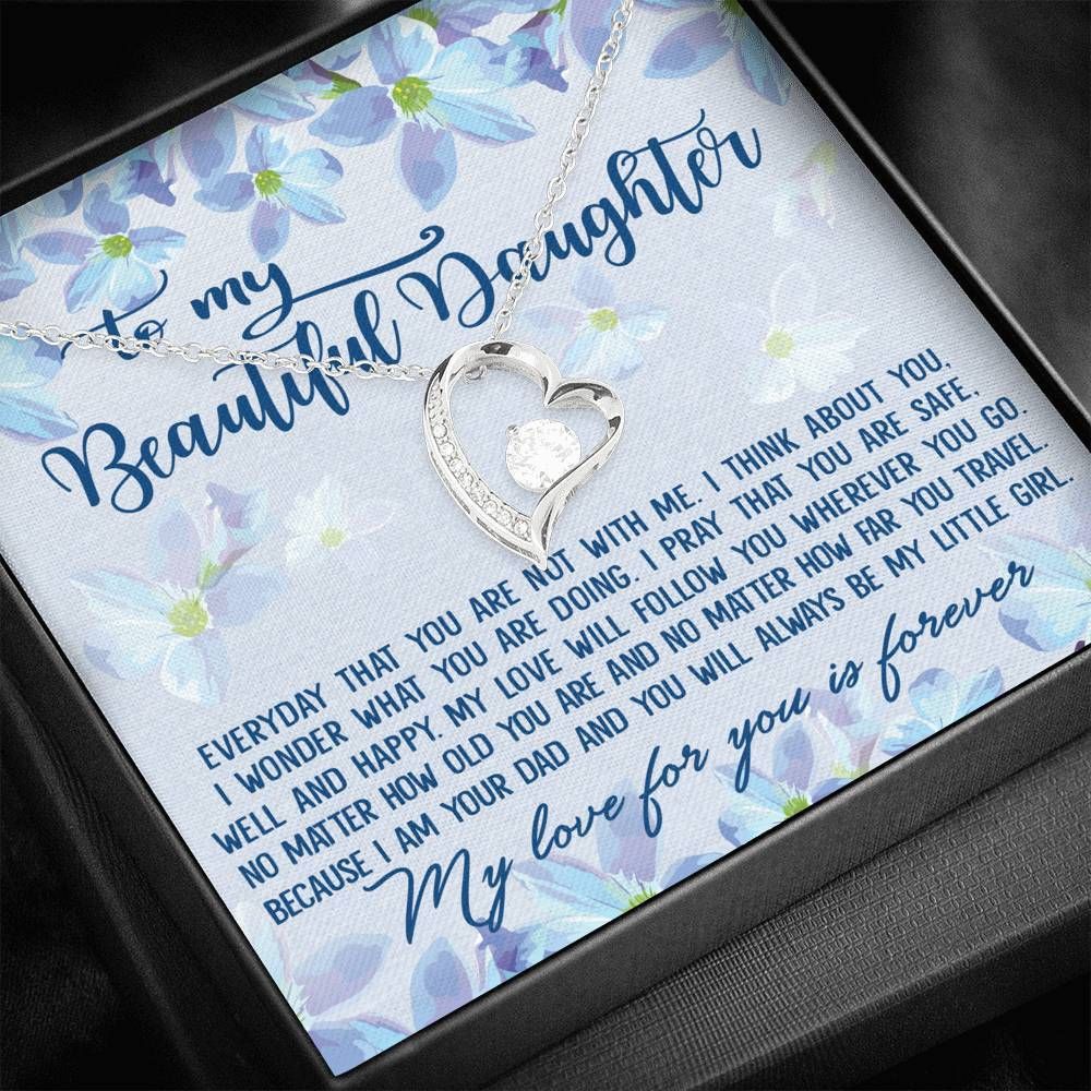 Always Be My Little Girl Forever Love Necklace Gift For Daughter