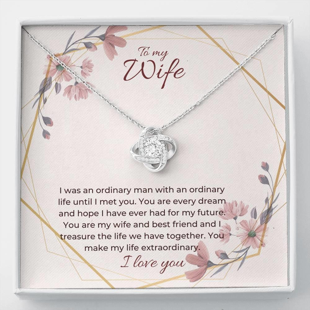 Amazing Anniversary Gift For Wife Extraordinary Life Love Knot Necklace