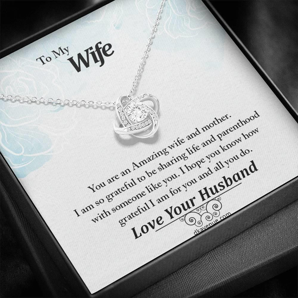 Amazing Gift For Wife I Hope You Know How Grateful I Am Love Knot Necklace