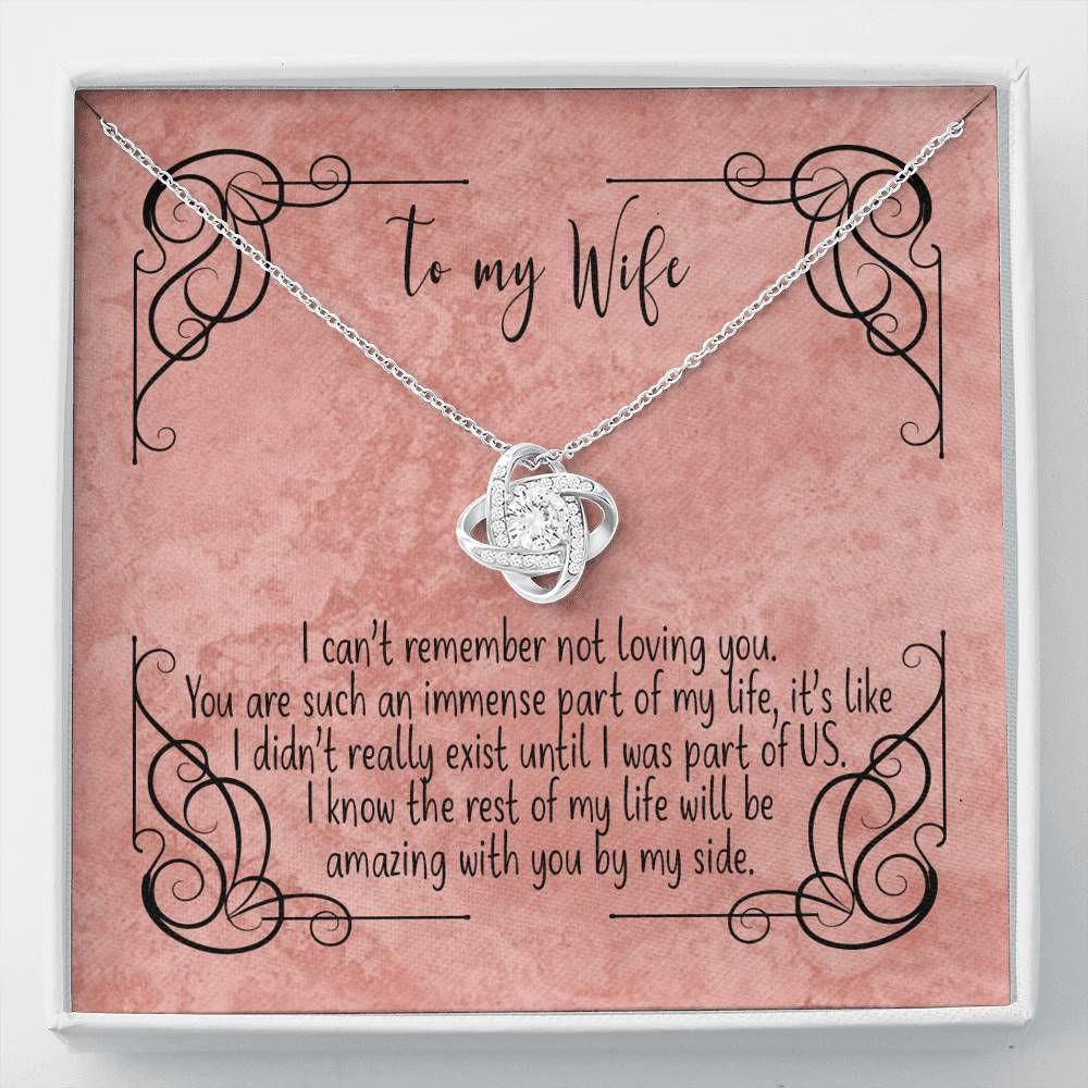 Amazing Life With You By My Side Love Knot Necklace To Wife