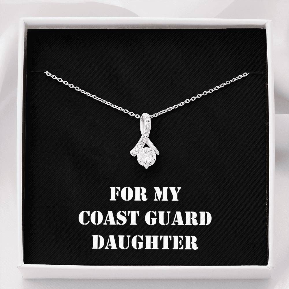Anniversary Gift For My Coast Guard Daughter Silver Alluring Beauty Necklace