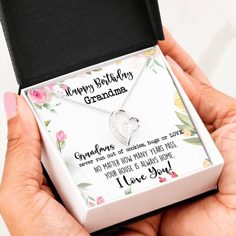Birthday Gift For Grandma I Love You Silver Forever Love Necklace