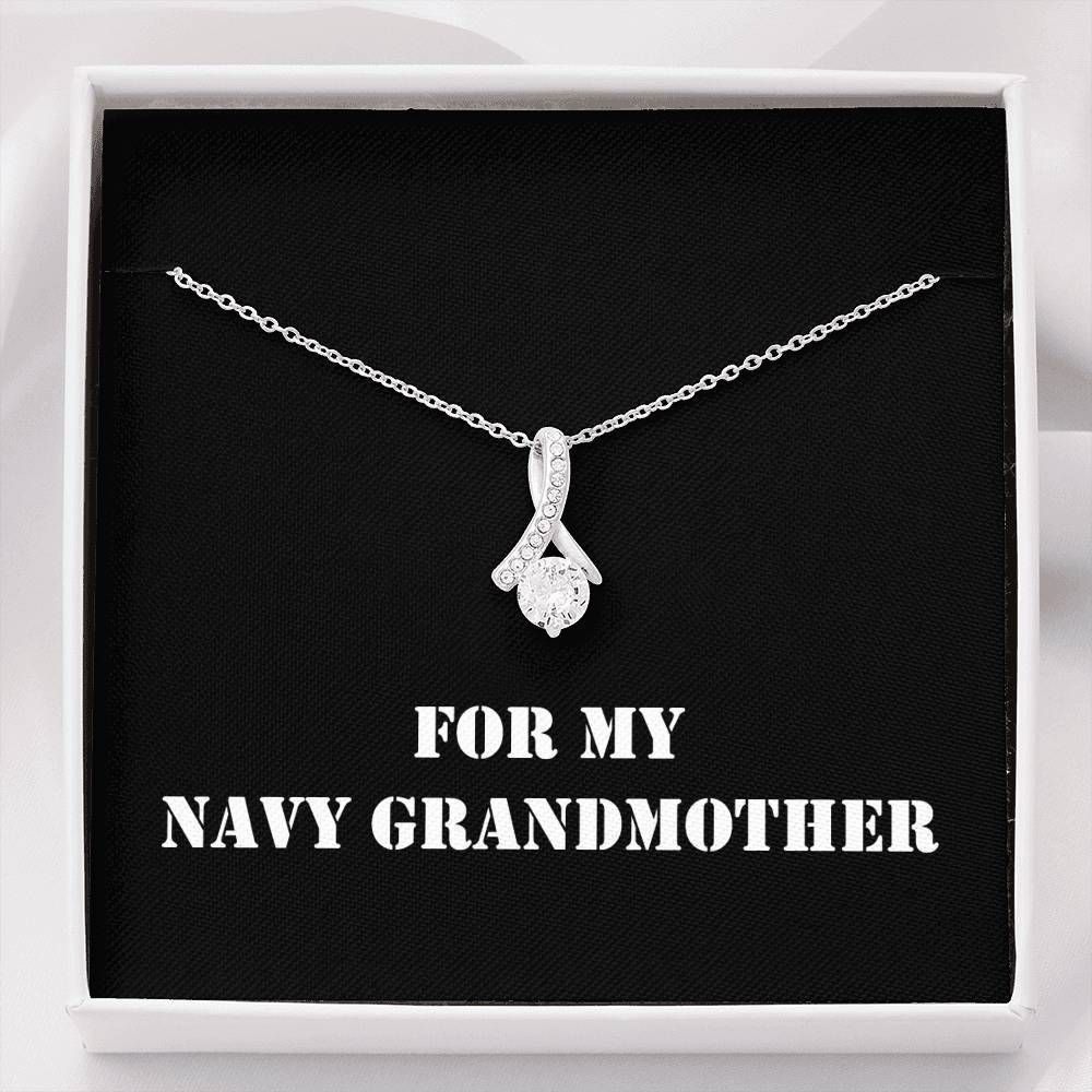 Birthday Gift For My Navy Grandmother Silver Alluring Beauty Necklace