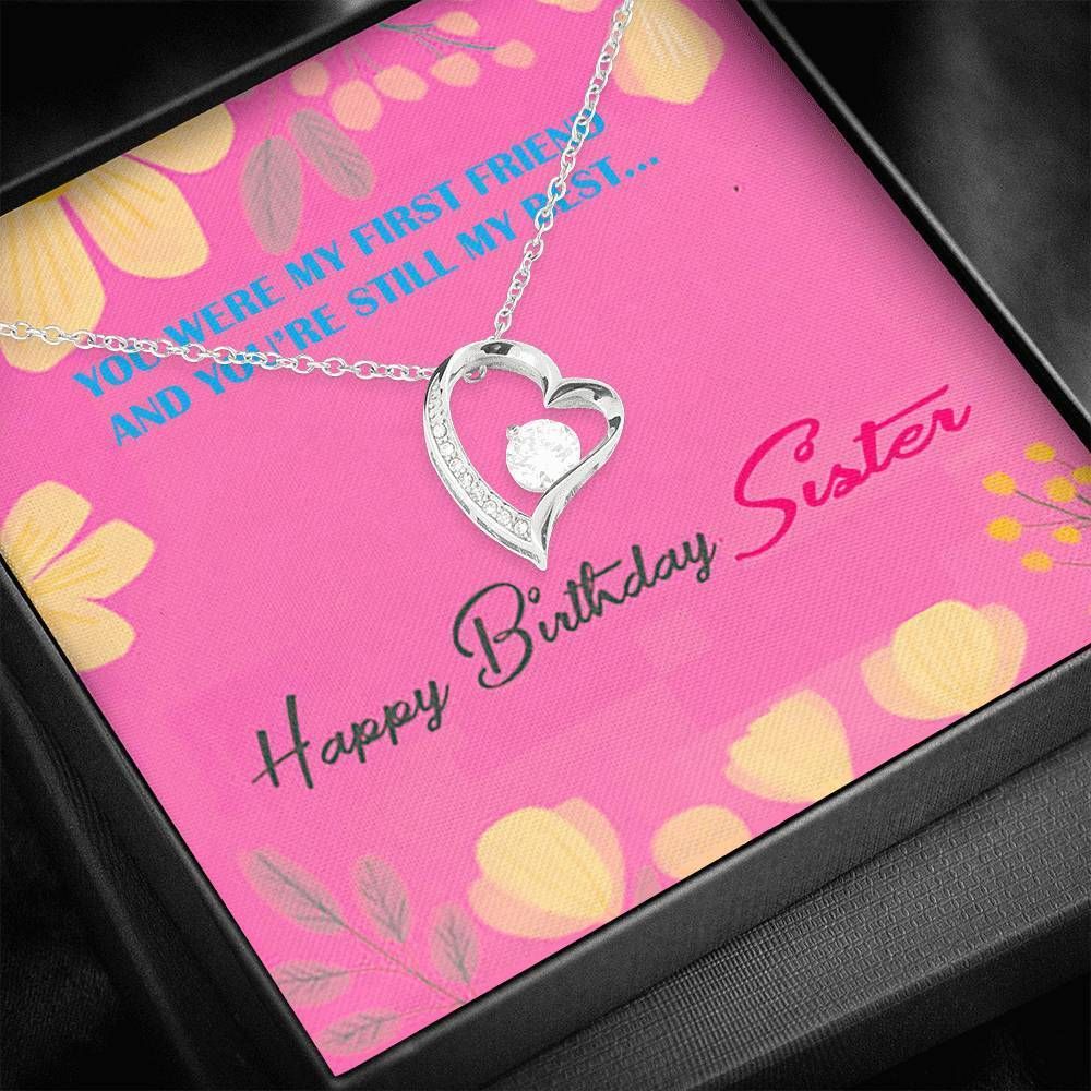 Birthday Gift For Sister Silver Forever Love Necklace You're Still My Best Friend
