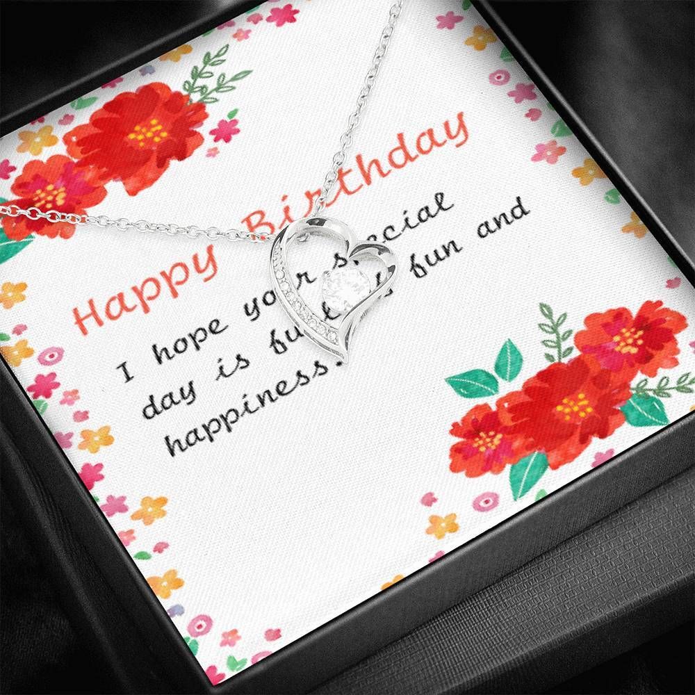 Birthday Gift For Wife Silver Forever Love Necklace I Hope Your Special Day Is Fun
