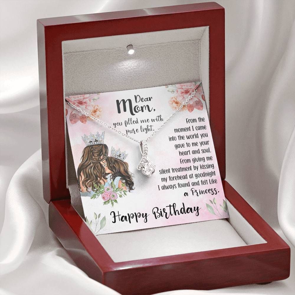 Birthday You Gave Me Your Heart Alluring Beauty Necklace To Mommy Gift For Mom
