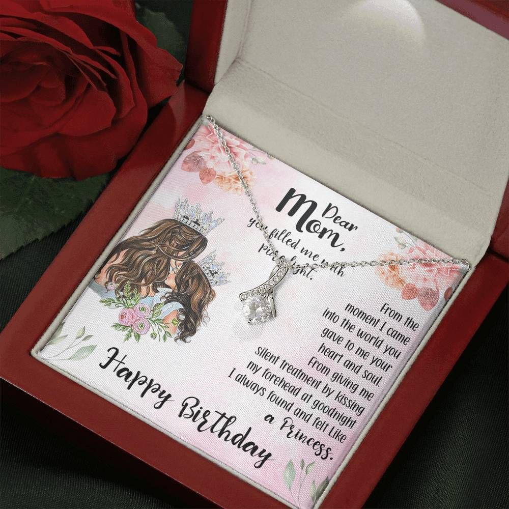 Birthday You Gave Me Your Heart Alluring Beauty Necklace To Mommy Gift For Mom