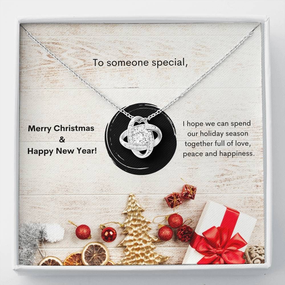 Blessing Christmas Full Of Love Love Knot Necklace To Lover