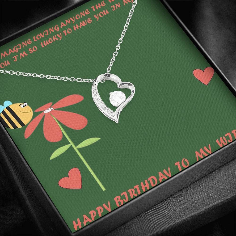 Can't Imagine One Day Without You Forever Love Necklace Gift For Wife