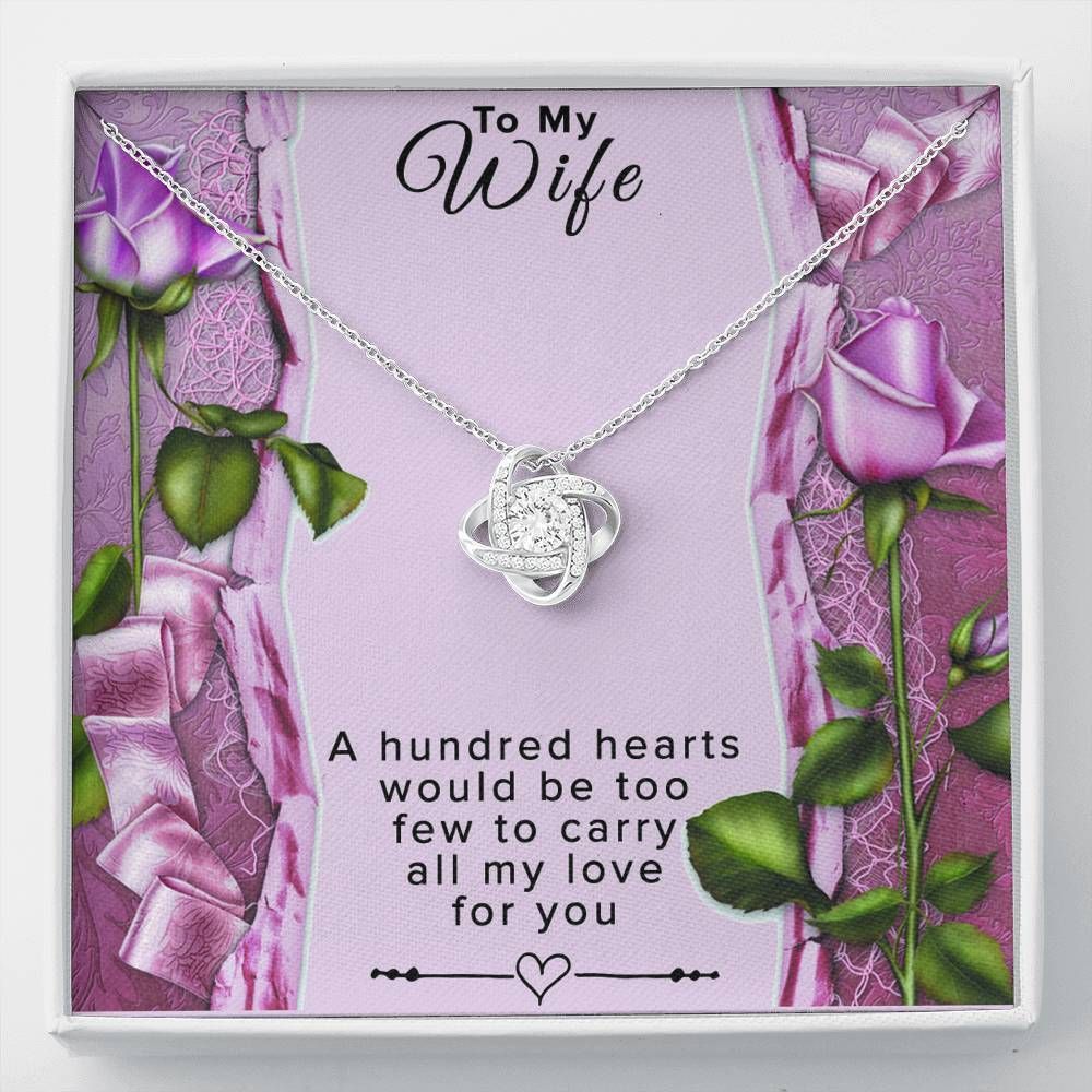 Carry All My Love For You Love Knot Necklace For Wife