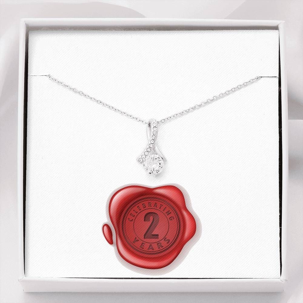 Celebrating 2 Years Anniversary Alluring Beauty Necklace Gift For Family