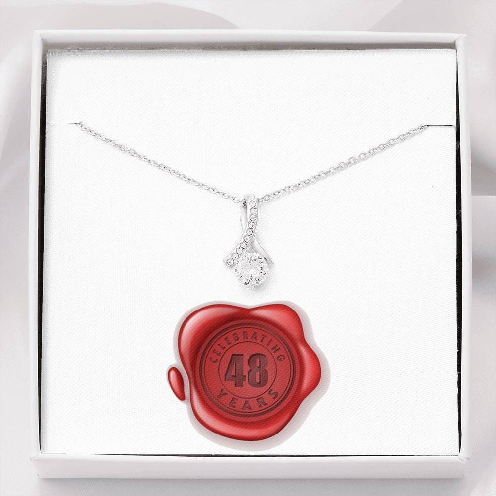 Celebrating 48 Years Anniversary Alluring Beauty Necklace Gift For Couple