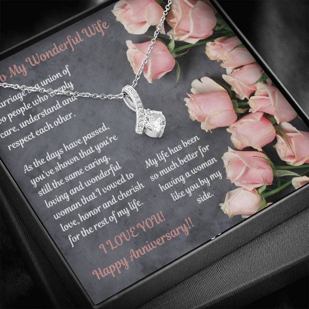 Cherish For The Rest Of My Life Rose Alluring Beauty Necklace To Wife