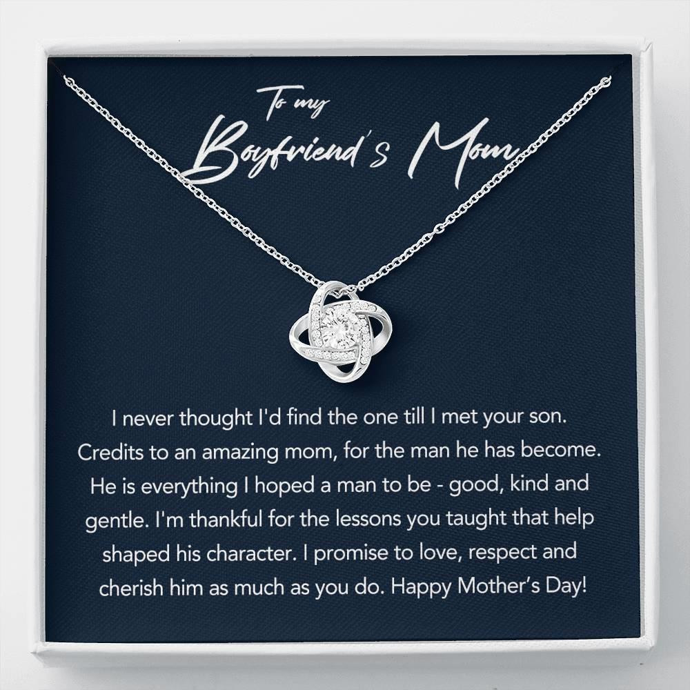 Cherish Him Love Knot Necklace Gift For Boyfriend’s Mom