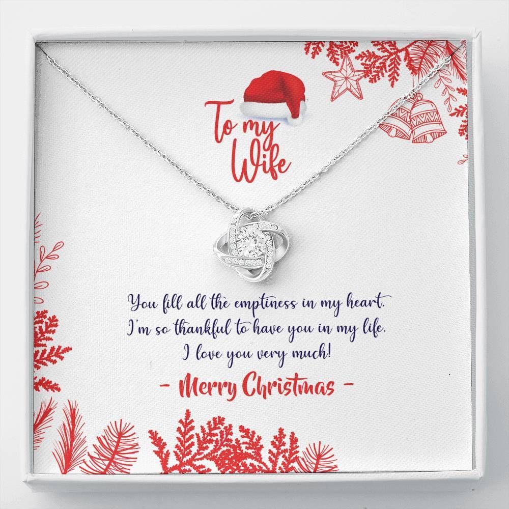 Christmas Gift For My Wife Love You Very Much Love Knot Necklace