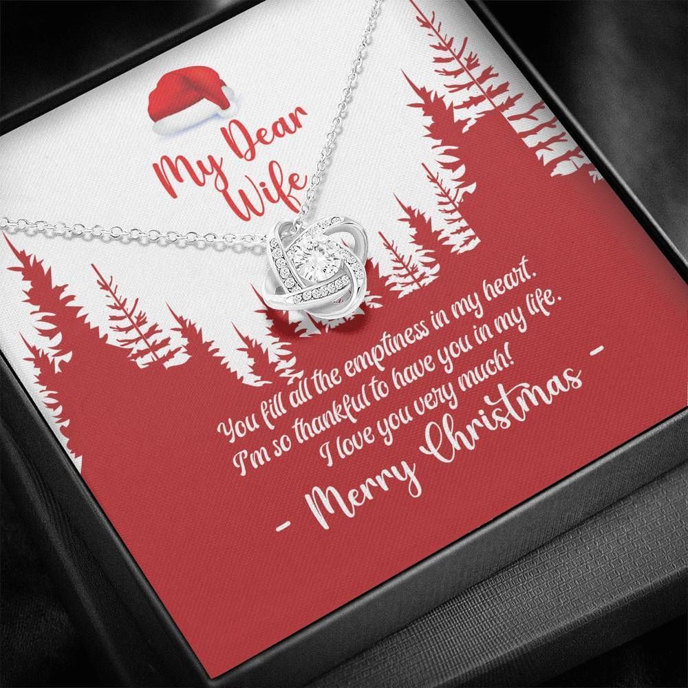 Christmas Gift For My Wife Love You Very Much Love Knot Necklace