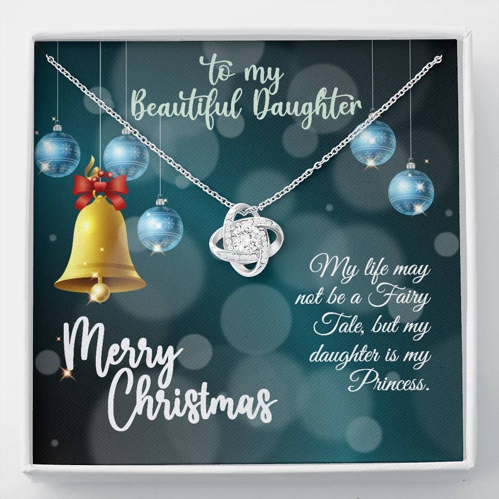 Christmas My Princess Love Knot Necklace For Daughter